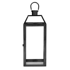 18"H Outdoor Stainless Steel Lantern with Tempered Glass - Outdoor