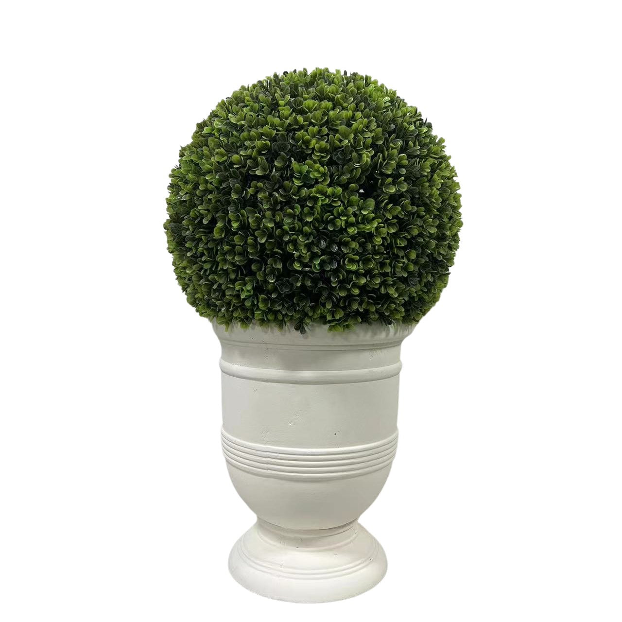 24" Ball Topiary Faux Plant in Pot - Outdoor Decor
