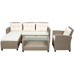 4-Piece Conversation Set with Seat Cushions - Outdoor Seating