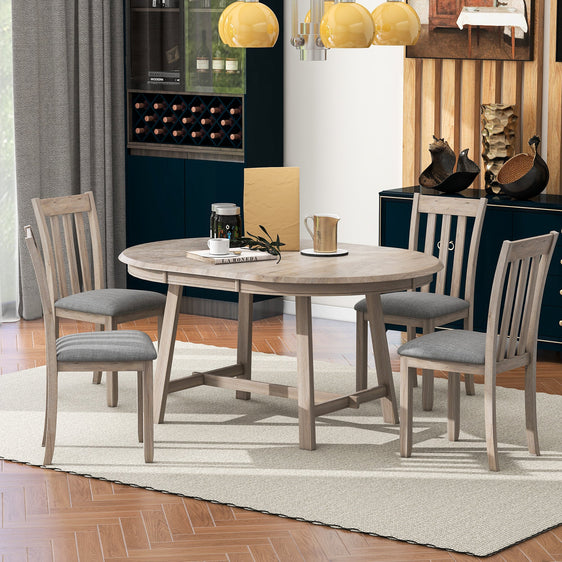5-Piece Dining Set with Dining Table and 4 Dining Chair - Outdoor Dining