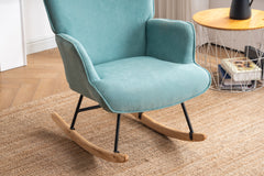 Ethereal Rocking Chair with Recessed Arms and Wingback