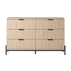 6-Drawer Dresser with Reeded Drawer Fronts - Dressers