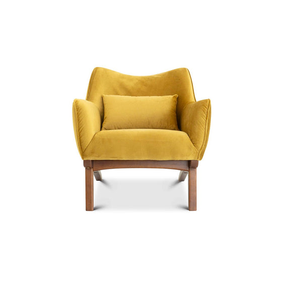 Arcane Solid Wood Armchair with Upholstery - Accent Chairs