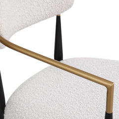 Ascend Dining Chair with Refined Toothpick Frame and Gold Accent, Set of 2 - Dining Chairs