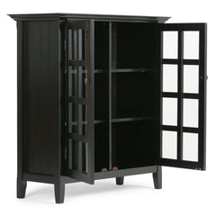 Ascent Medium Storage Cabinet with Tempered Glass Doors and 2 Adjustable Shelves - Storage Cabinets