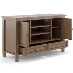 Aspire Solid Wood TV Stand with 2 Drawers and Adjustable Shelf - TV Stand
