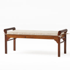 Bench with Cushion and Acacia Wood Frame - Benches