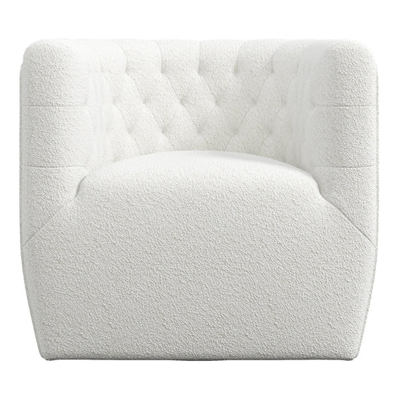 Button Tufted Swivel Chair - Accent Chairs
