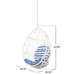 Celestia Outdoor Hanging Chair with 8ft Chain and Egg Shape - Swing Chairs