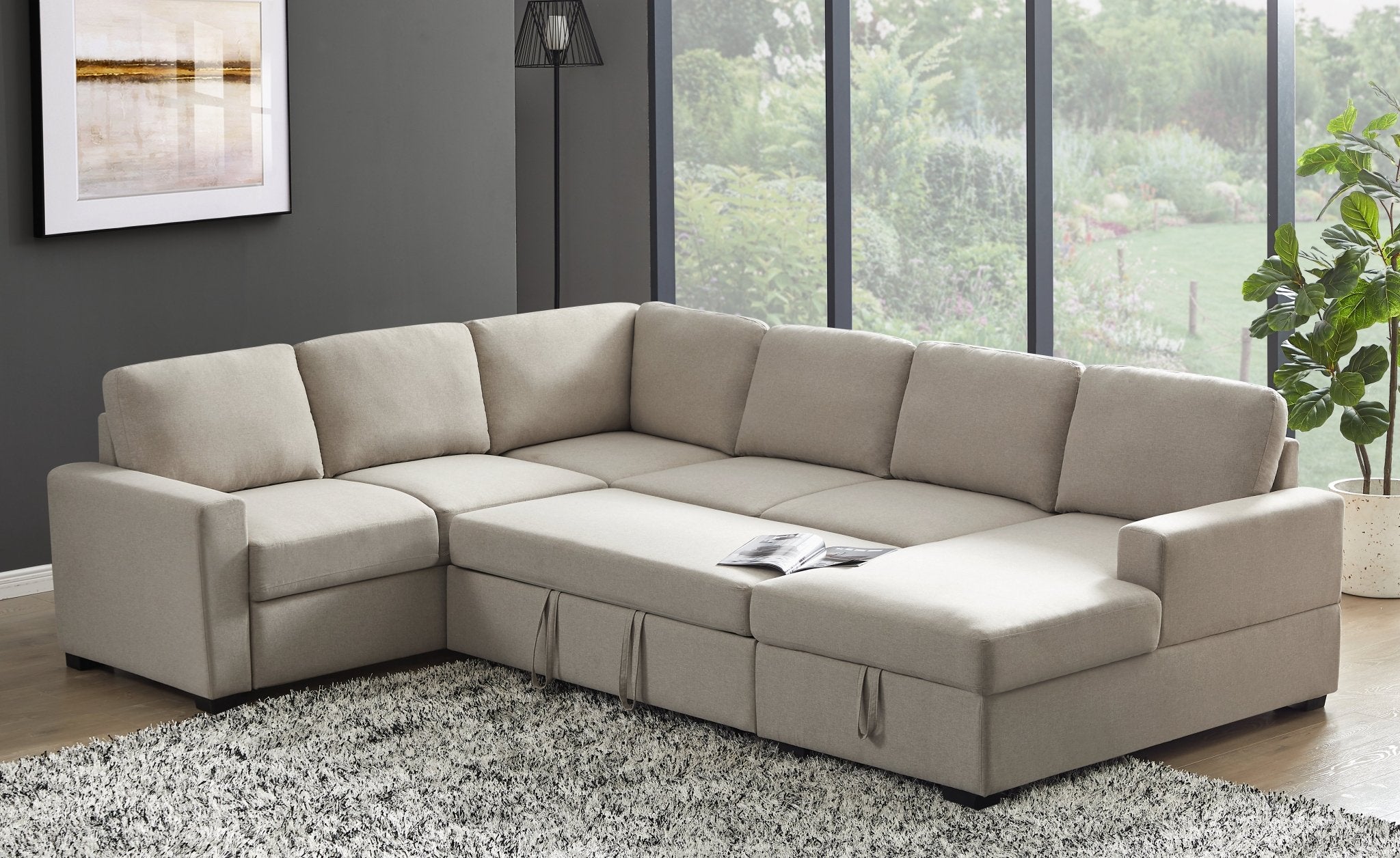 Celestial 4 Piece Sectional Sofa Set with Right Facing Chaise - Sofas