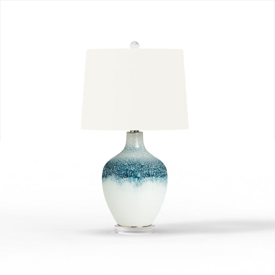 Coast 28.5" Blue and White Glass Table Lamp, (Set of 2) - Table Lamps