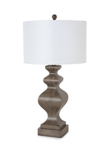 Cyrus 32" Distressed Grey/Brown Farmhouse Table Lamp, (Set of 2) - Table Lamps