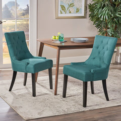 Dining Chair with Tufted Diamond Stitching and Sloped Arms, Set of 2 - Dining Chairs