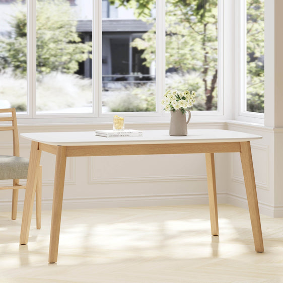 Dining-Table-with-Faux-Wood-Top-and-Rubber-Wood-Legs-Dining-Tables
