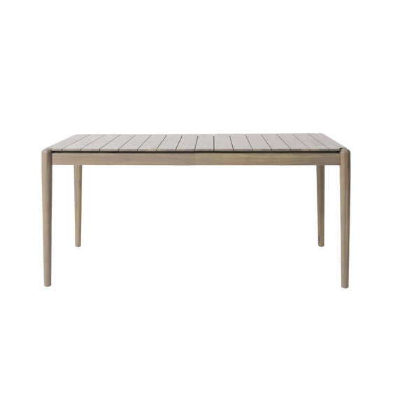 Dining Table with Slat Top and Solid Wood Legs - Dining Tables
