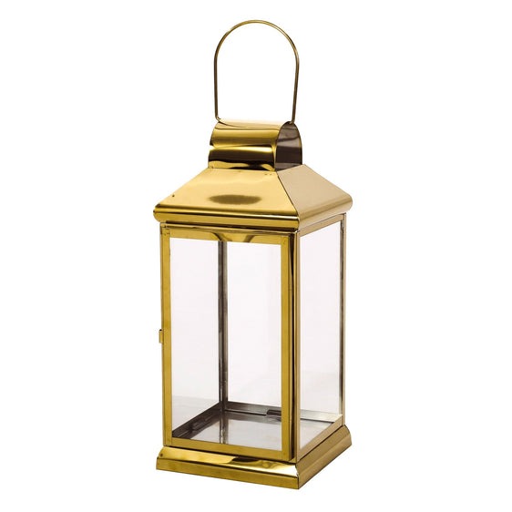 Dreamland 16"H Outdoor Stainless Steel Lantern with Tempered Glass - Lanterns