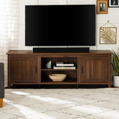 Dreamy 2-Door Grooved 70" TV Stand for 85" TVs - TV Stand
