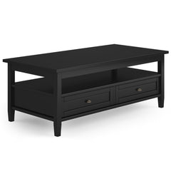 Elysian Solid Wood Coffee Table with 2 Drawers - Coffee Tables