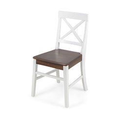 Ember Rustic Dining Chair with Cross Back and Acacia Wood Frame (set of 2) - Dining Chairs