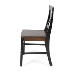 Ember Rustic Dining Chair with Cross Back and Acacia Wood Frame - Dining Chairs