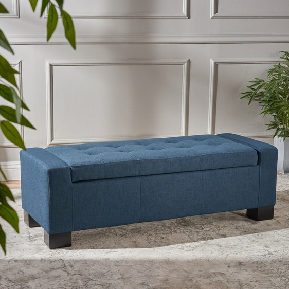Empower-Upholstered-Storage-Bench-with-Tufted-and-Nailhead-Trim-Benches
