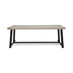 Equilibrium Outdoor Dining Table with Slat Top - Outdoor Tables