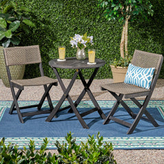 Evergreen Outdoor Dining Set with Dining Table and 2 Chair - Outdoor Dining