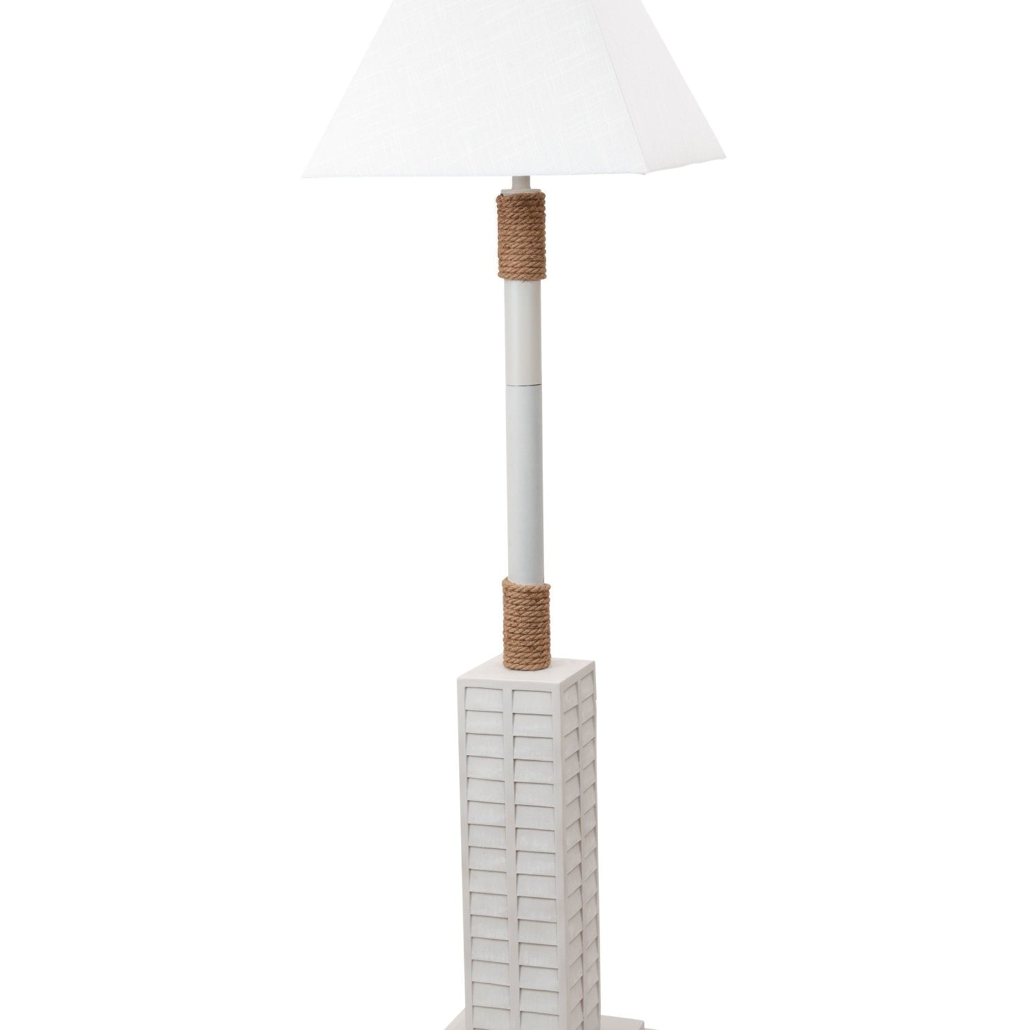 Floor Shutter 63" Polyresin Coastal Floor Lamp off white - Lighting