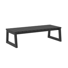 Harmonifica Outdoor Solid Wood Slat-Top Coffee Table - Coffee Tables