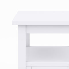 Illume Solid Wood Narrow Side Table with Drawer - Side Tables
