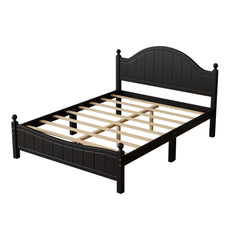 Infusion Traditional Solid Wood Platform Bed with Camel Headboard - Beds