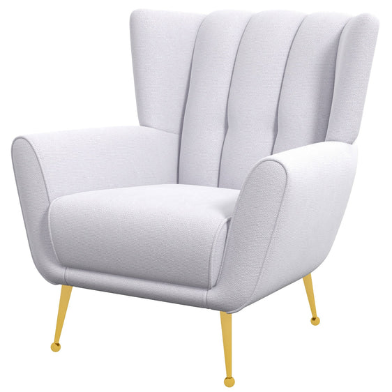 Iridescent Tufted Boucle Fabric Armchair - Accent Chairs