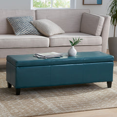 Jubilee Upholstered Storage Bench with Birch Wood Legs - Benches