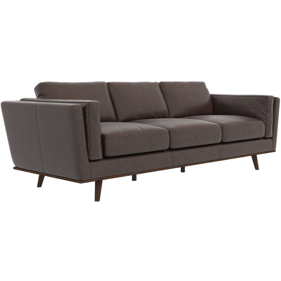 Lav 3-Seater Upholstered Sofa, Brown - Sofas