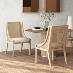 Luminescent Dining Chair with Gorgeous Backrest, Set of 2 - Dining Chairs