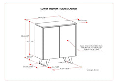 Medium Storage Cabinet with 4 Adjustable Shelves and 2 Doors - Storage Cabinets