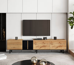 Modern TV Stand for 80'' TV with 3 Doors - TV Stand