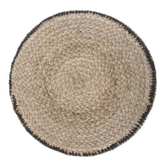 Multi-functional Handcrafted Round Pouf with Hand Braided Jute - Ottomans