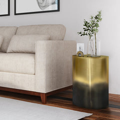 Multi-functional Metal End Table with Cylinder Shape Design and Ombre Finish - End Tables