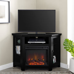 Ocean Glass-Door Fireplace TV Stand for TVs up to 55" - Fireplace