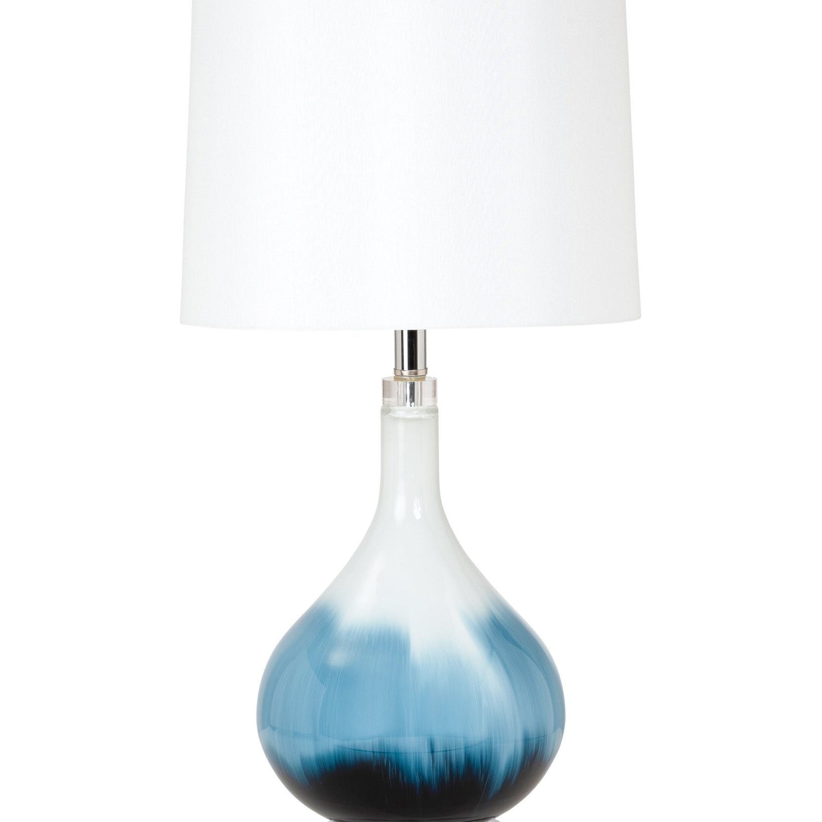 Ombre 28" Blue Tone Glass Table Lamp, (Set of 2) - Table Lamps