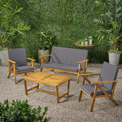 Outdoor 4-Piece Seating Set with Coffee Table, Loveseat and 2 Chairs - Outdoor Seating