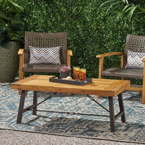 Outdoor Acacia Wood Coffee Table - Coffee Tables