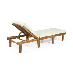 Outdoor Chaise Lounge with Cushion and Adjustable Seat - Outdoor Seating