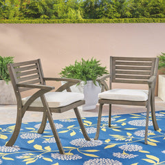 Outdoor Dining Chair with Cushion and Curved Legs - Outdoor Seating