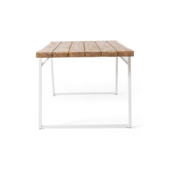 Outdoor Dining Table with Slat Top - Outdoor