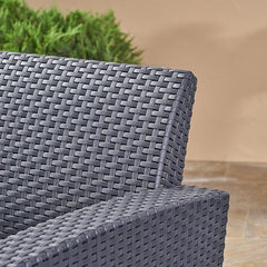 Outdoor PE Rattan Wicker Club Chair with Water Resistance - Outdoor Patio Chair