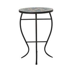 Outdoor Side Table with Tile Mosaic Table Top - Side Tables