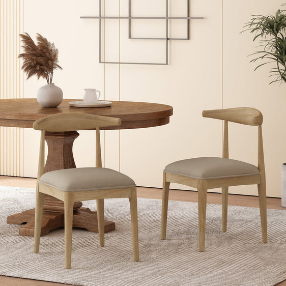 Genesis-Dining-Chair-with-Tapered-Wood-Legs-and-Refined-Upholstery,-Set-of-2-Dining-Chairs