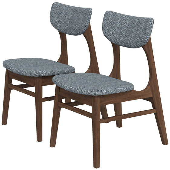 Polyester Blend Upholstered Dining Chair, Set of 2 - Dining Chairs